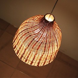 Rural Style Cany Art Creative Hand Made By The Cane Makes Up Droplight Lamp