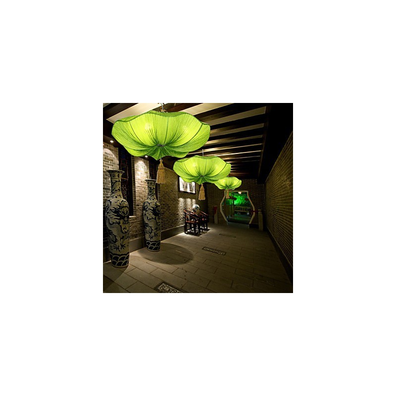Cloth Art Romantic Imitation Of Classical Droplight Southeast Asia Lotus Lantern Lamp Light