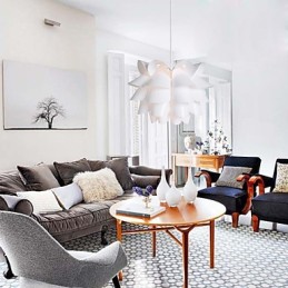 Contemporary And Contracted The Nordic Idea White Lotus Droplight Lamp