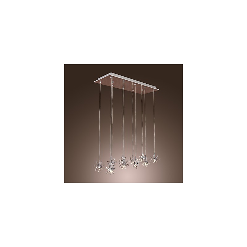 Modern Contemporary Crystal Chrome Metal Pendant Light