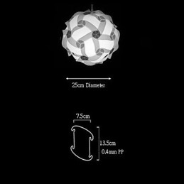 DIY Modern Pendant Ball Lamp 25cm