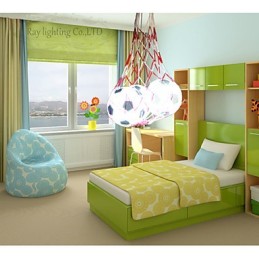 Children Football Modern Minimalist Pendant Lamp Boy Lights 3 Lights