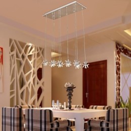 Modern Contemporary Crystal Chrome Metal Pendant Light