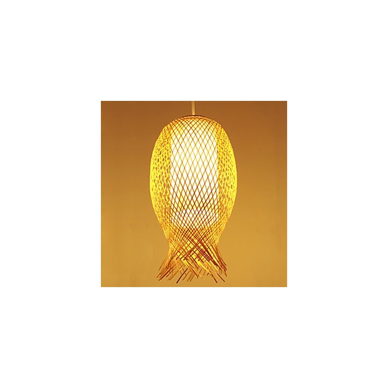 Modern Teahouse Bamboo Weaving Bamboo Decoration Droplight Lamp