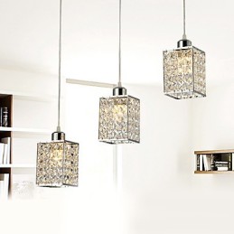 Modern Contemporary Island Crystal Electroplated Pendant Light