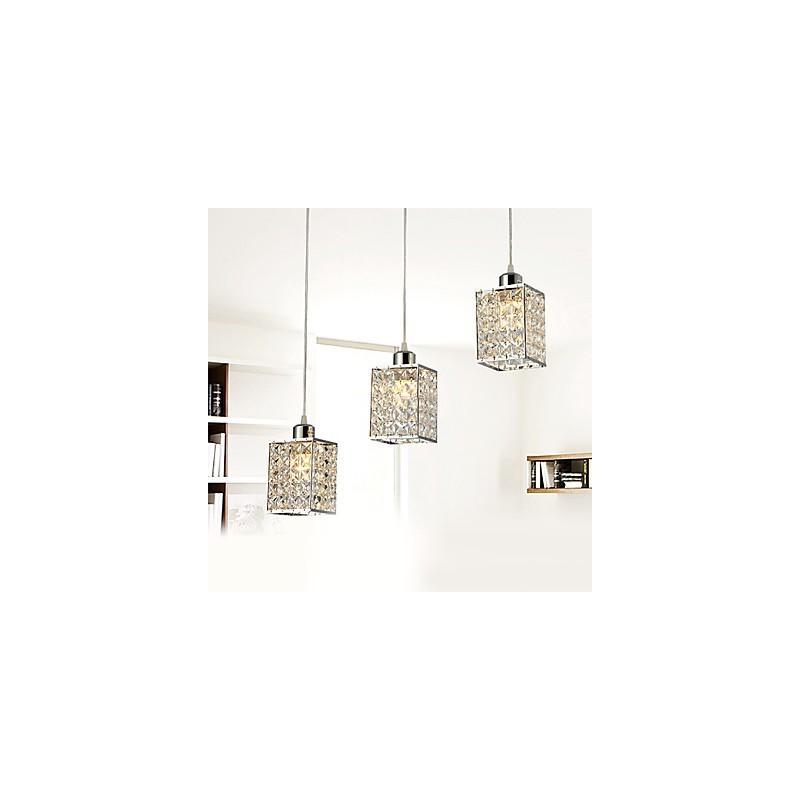 Modern Contemporary Island Crystal Electroplated Pendant Light