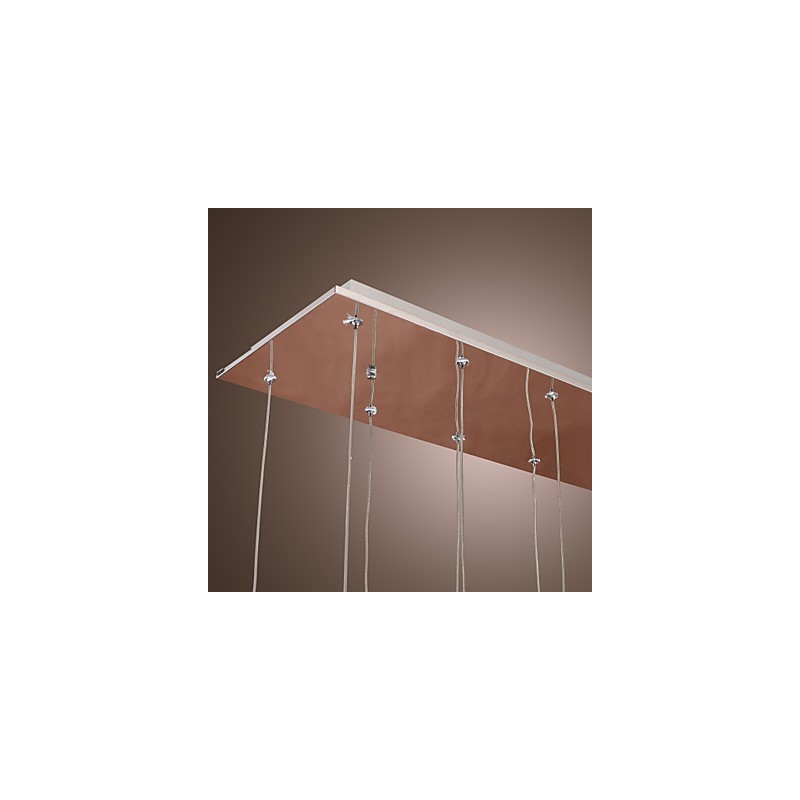 Modern Contemporary Crystal Chrome Metal Pendant Light