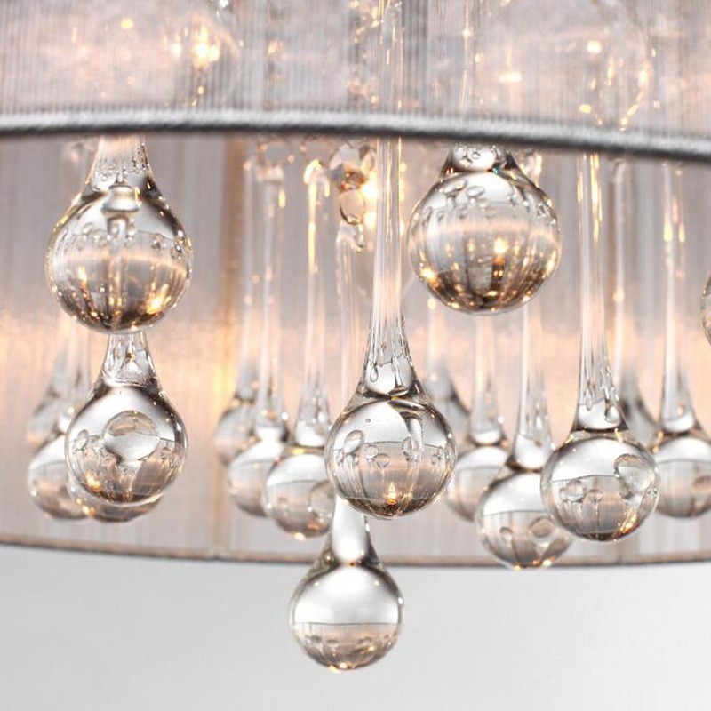 Traditional Classic Crystal Chrome Metal Chandelier