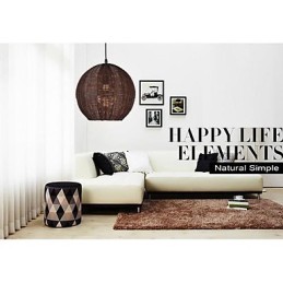 Modern Contemporary Lantern Country Globe Metal Pendant Light