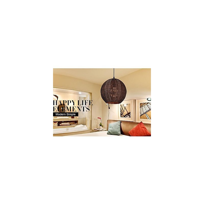 Modern Contemporary Lantern Country Globe Metal Pendant Light