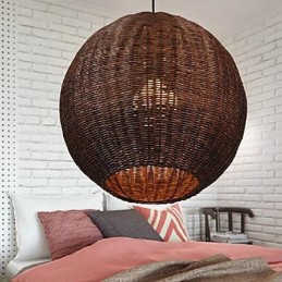 Modern Contemporary Lantern Country Globe Metal Pendant Light