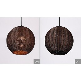 Modern Contemporary Lantern Country Globe Metal Pendant Light