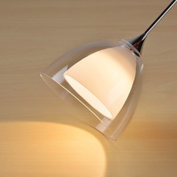 1 Light Two layer Pendant Island Light Clear Glass Polished Chrome