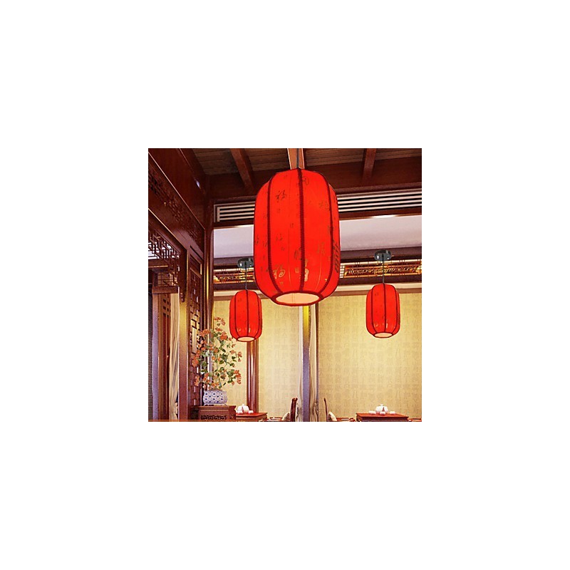 Archaize Sheepskin Red Lanterns Porch Droplight Lamp Light