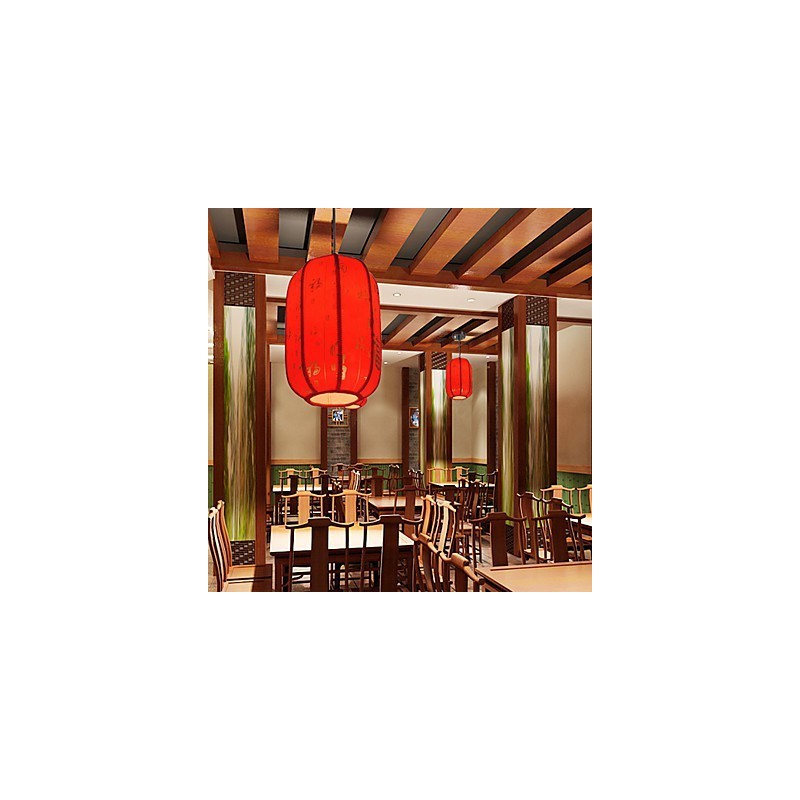 Archaize Sheepskin Red Lanterns Porch Droplight Lamp Light