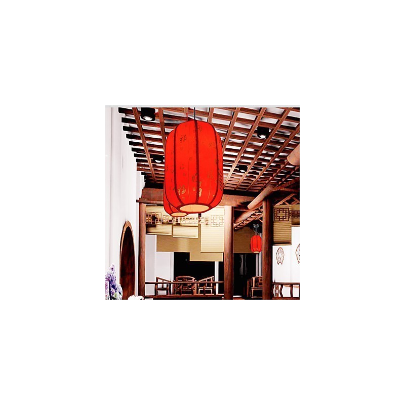 Archaize Sheepskin Red Lanterns Porch Droplight Lamp Light