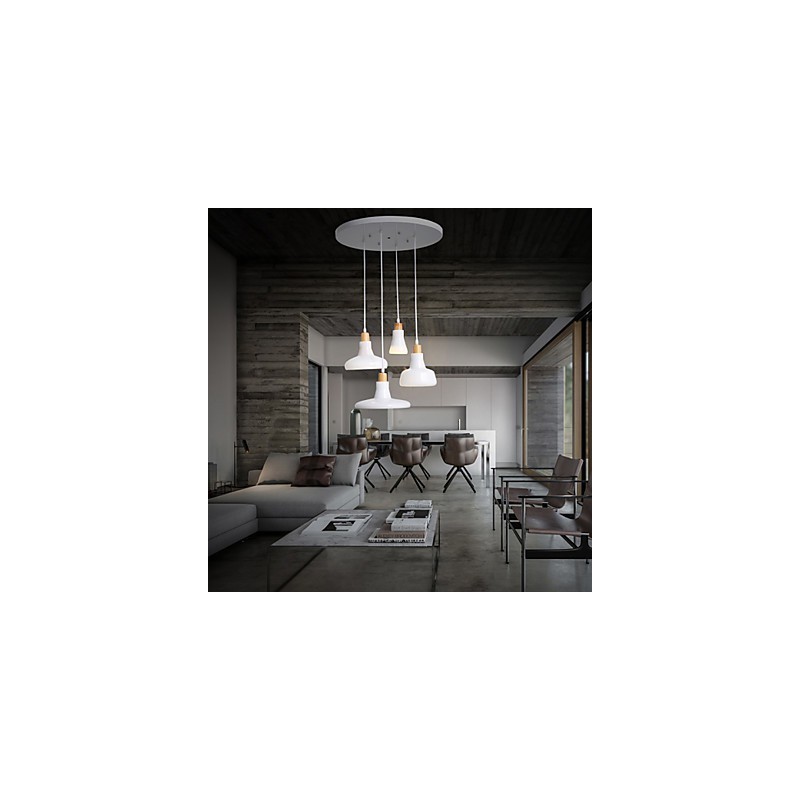 Creative Characteristic 4 Light Pendant with Iron Shade