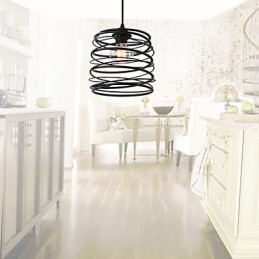 Rustic Lodge Retro Country Mini Style Painting Metal Pendant Light Garage