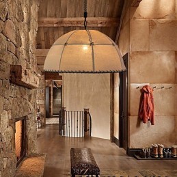 35CM Loft Industrial Wind Straightforward Linen American Country Creative Arts Droplight Lamp