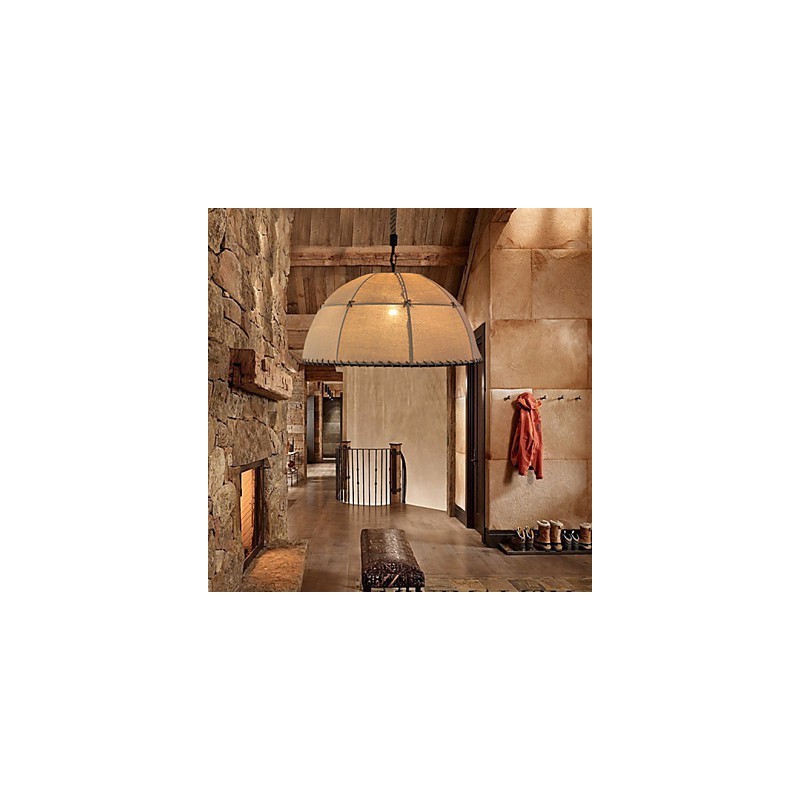 35CM Loft Industrial Wind Straightforward Linen American Country Creative Arts Droplight Lamp