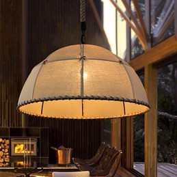 35CM Loft Industrial Wind Straightforward Linen American Country Creative Arts Droplight Lamp