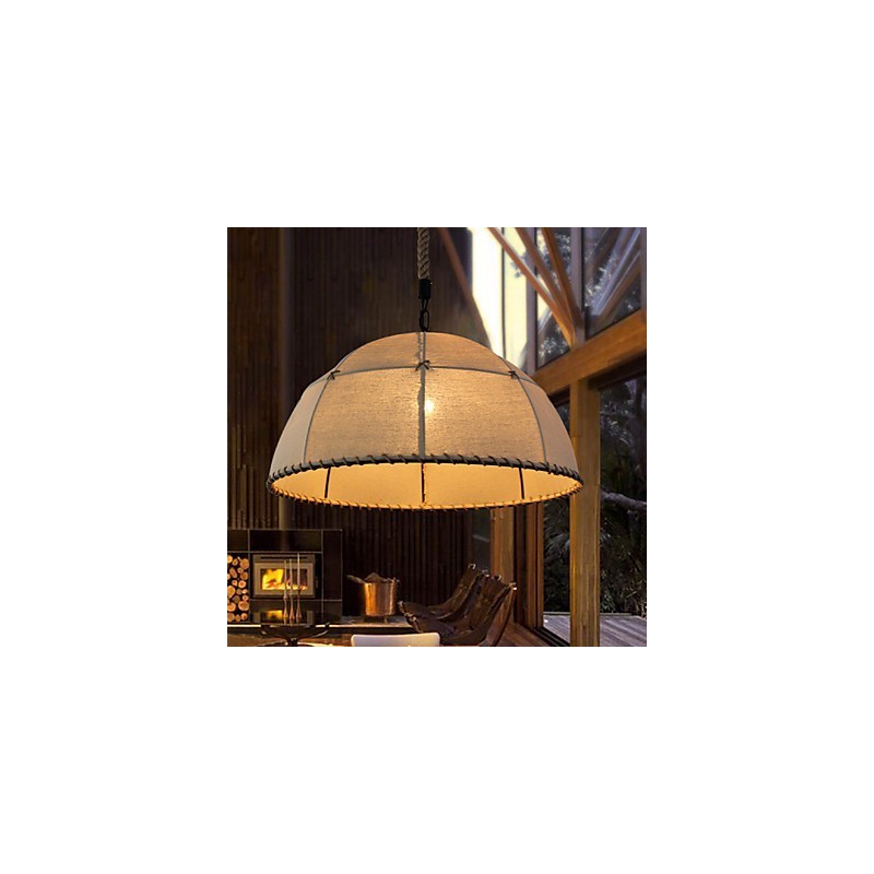 35CM Loft Industrial Wind Straightforward Linen American Country Creative Arts Droplight Lamp