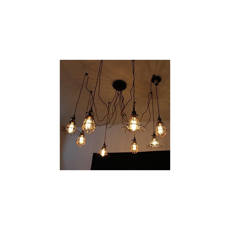 American Country Retro 8 Head Beauty Flower Pendant