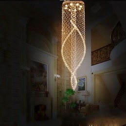 Crystal Chandelier Pendant Lighting Hanging Ceiling Lamps Fixtures with Clear K9 Crystal and Silver Canopy