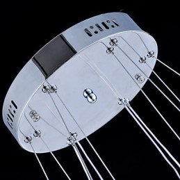 Crystal Pendant Light Ceiling Lamp Chandelier Lighting Fixtures with 4 Rings