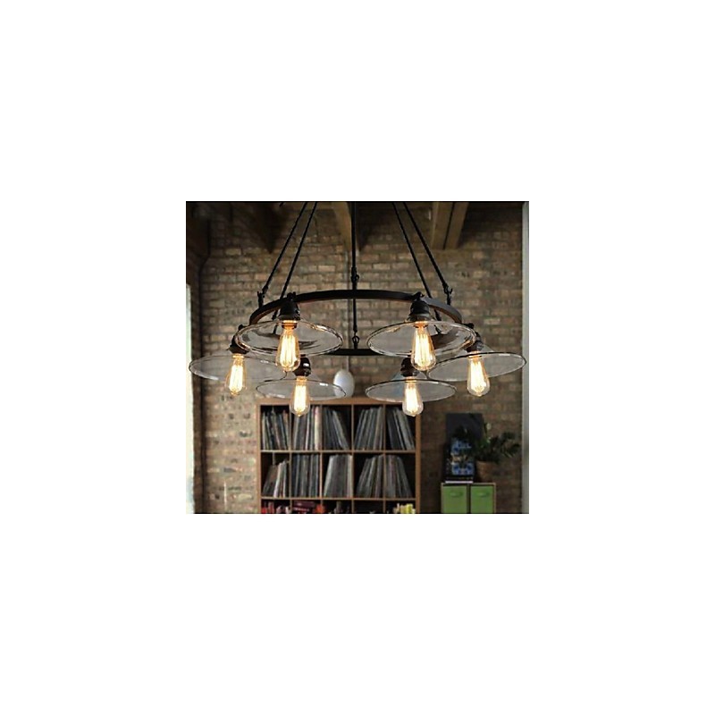 Traditional Classic Vintage Retro Lantern Country Mini Style Painting Metal Pendant Light Dining