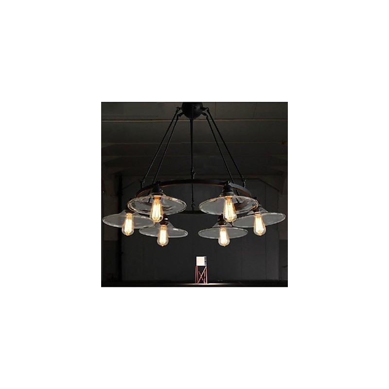 Traditional Classic Vintage Retro Lantern Country Mini Style Painting Metal Pendant Light Dining