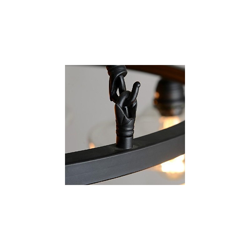 Traditional Classic Vintage Retro Lantern Country Mini Style Painting Metal Pendant Light Dining