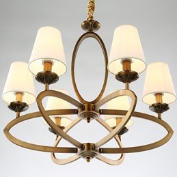 Rustic Lodge Vintage Mini Style Electroplated Metal Chandelier