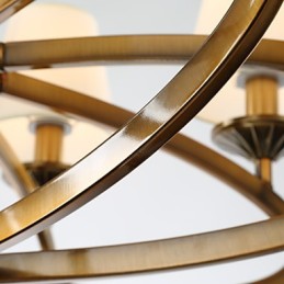 Rustic Lodge Vintage Mini Style Electroplated Metal Chandelier