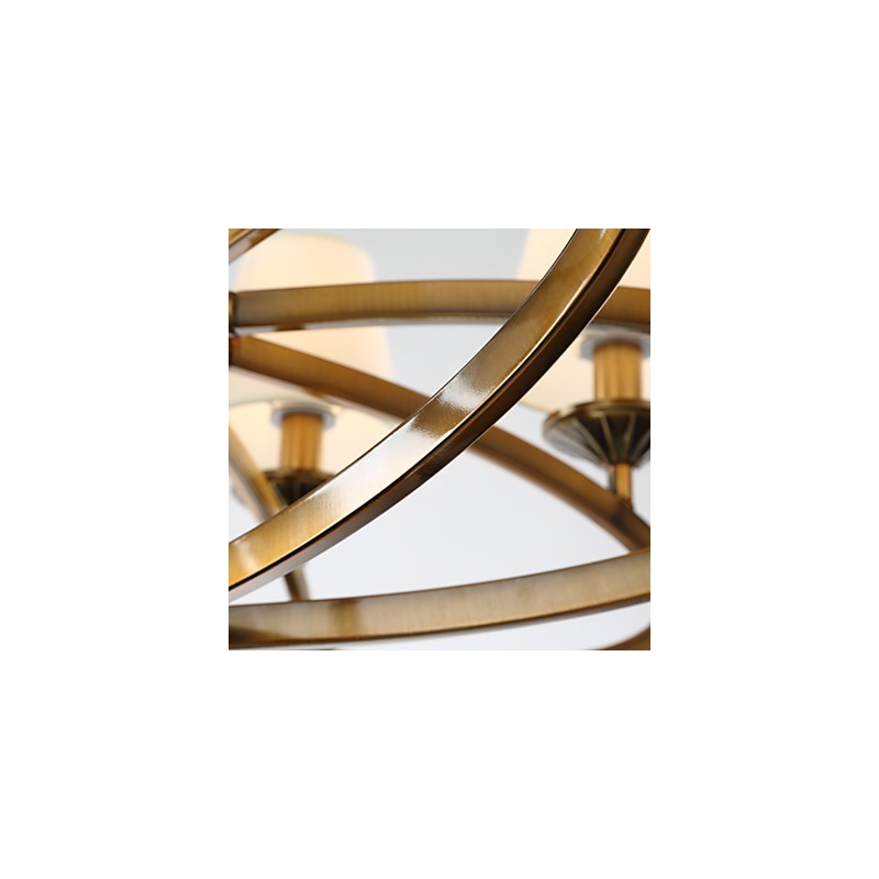 Rustic Lodge Vintage Mini Style Electroplated Metal Chandelier