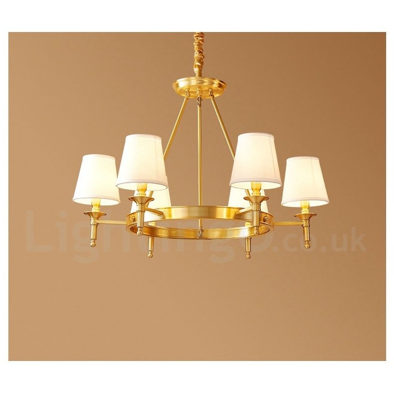Pure Brass Round Chandelier Pendant Light Traditional Classic