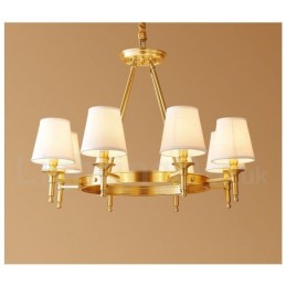 Pure Brass Round Chandelier Pendant Light Traditional Classic