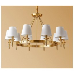 Pure Brass Round Chandelier Pendant Light Traditional Classic