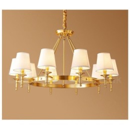 Pure Brass Round Chandelier Pendant Light Traditional Classic