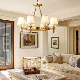 Pure Brass Round Chandelier Pendant Light Traditional Classic