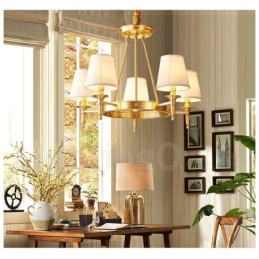 Pure Brass Round Chandelier Pendant Light Traditional Classic