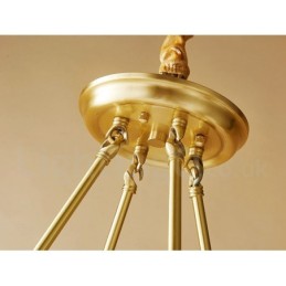 Pure Brass Round Chandelier Pendant Light Traditional Classic