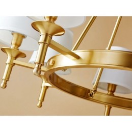 Pure Brass Round Chandelier Pendant Light Traditional Classic