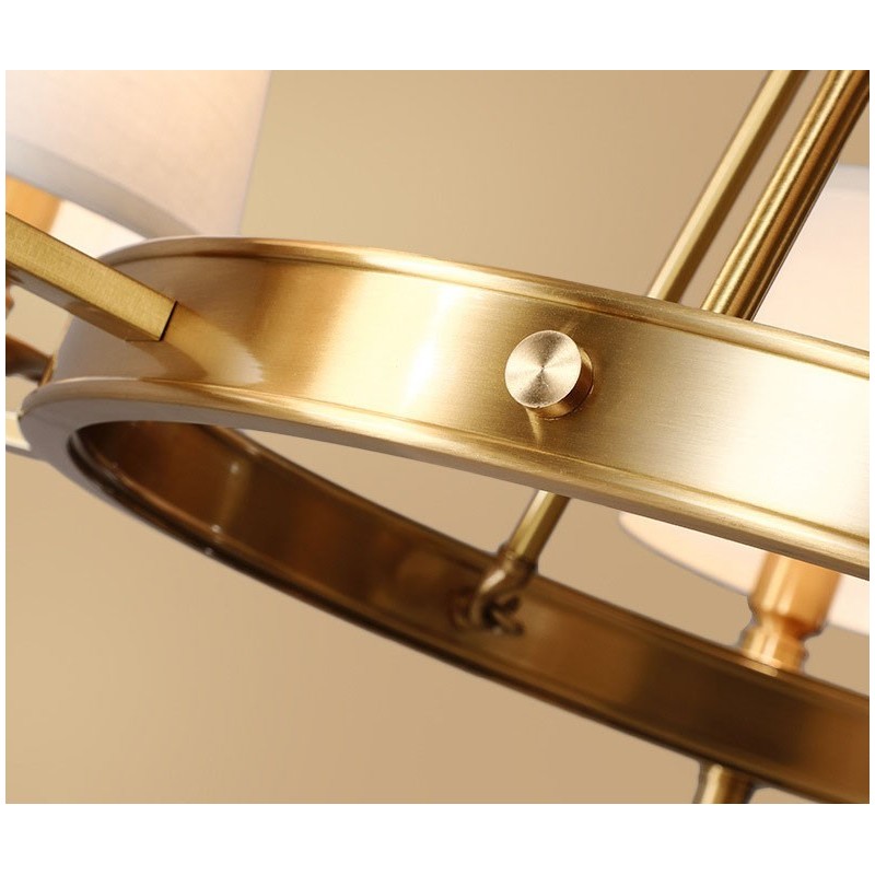 Pure Brass Round Chandelier Pendant Light Traditional Classic