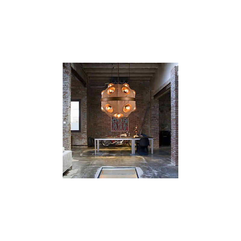 Country Painting Metal Chandelier Pendant LightBedroom