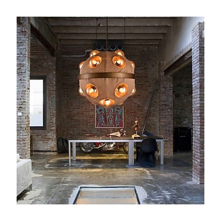 Country Painting Metal Chandelier Pendant LightBedroom