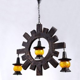 Antique Wood Chandelier American Country Iiving lamp lamp