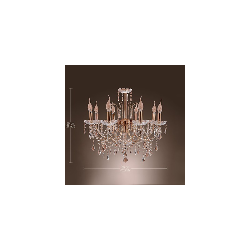 Elegant Crystal Chandelier with 9 Lights