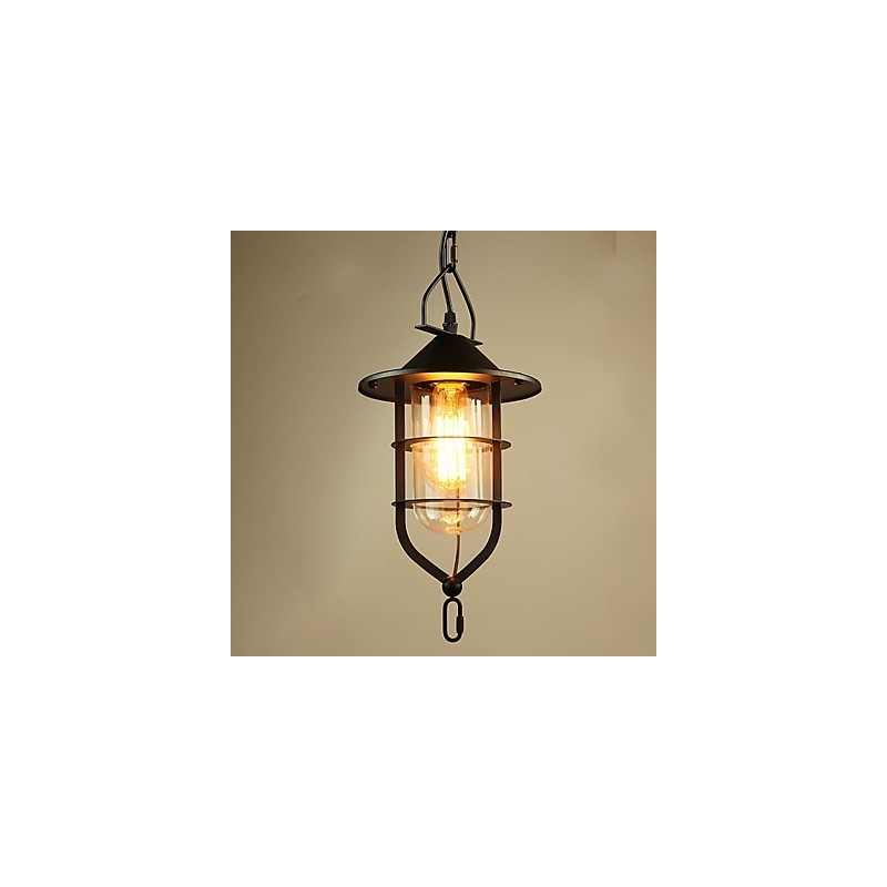 Vintage Country Painting Metal Pendant Light Garage