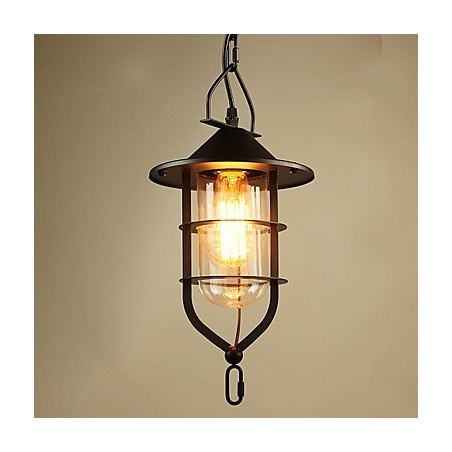 Vintage Country Painting Metal Pendant Light Garage